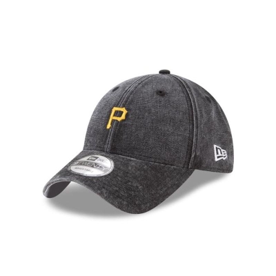 Black Pittsburgh Pirates Hat - New Era MLB Rugged Mini 9TWENTY Adjustable Caps USA3056781